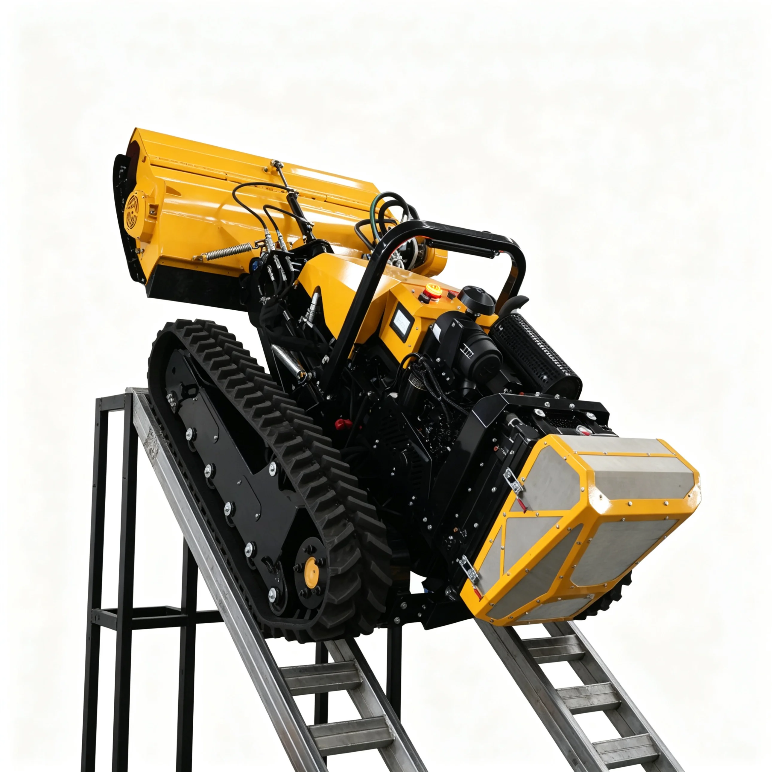 28.2kw Diesel RC Crawler Track Mulcher 1400mm Cut Heavy Duty All-Terrain Zero-Turn Land Clearing Brush Cutter Farm Forestry