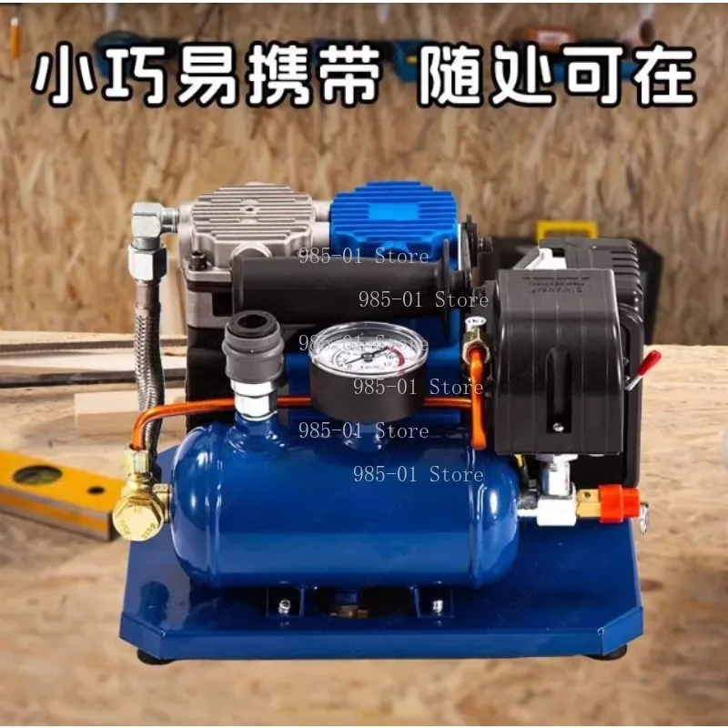 Portable small brushless oil-free air compressor, lithium battery tire air pump with car charging for household use