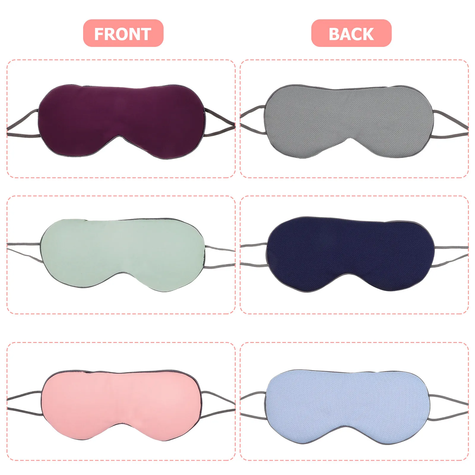 

3Pcs Sleep Mask Premium Soft Elastic Eye Cover Adjustable Strap Comfortable Lightweight Portable Eye Shade for Travel Sleep