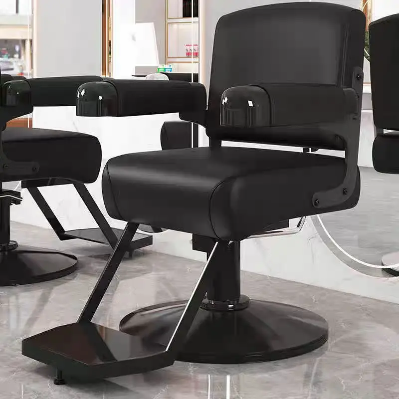Barbershop PU Leather Hair Salon Chair Height Adjustable Stylist Barber Chair