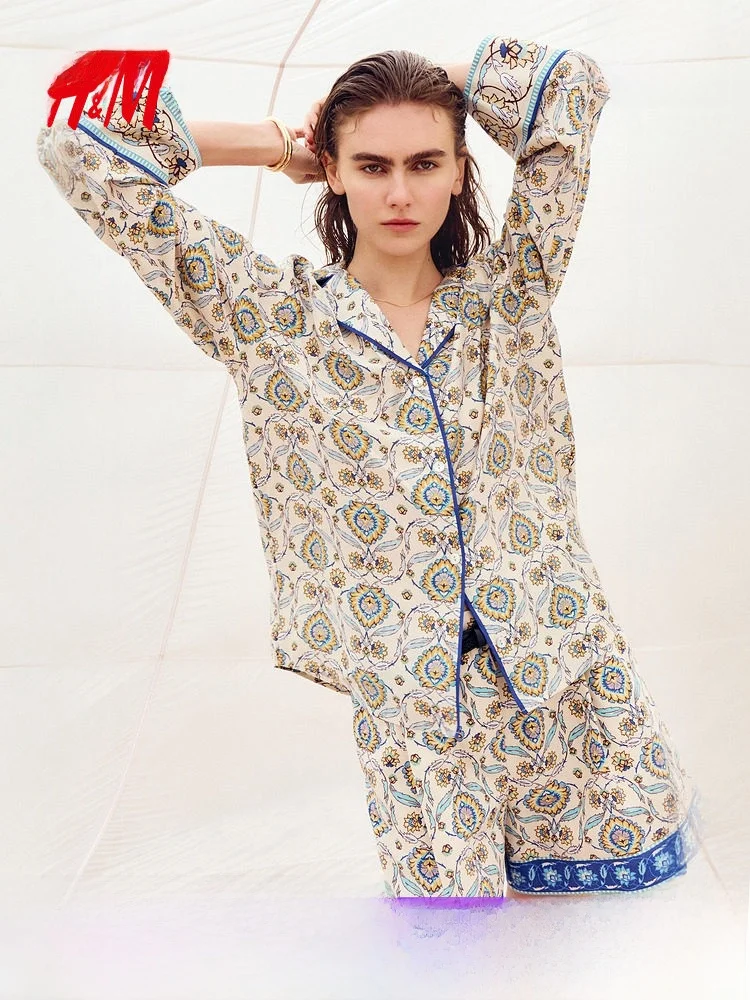 

Шорты H&M с высокой талией из смесового льна с поясом, летние, новые, женские, повседневные, прямого кроя, свободные брюки из хлопка и вискозы