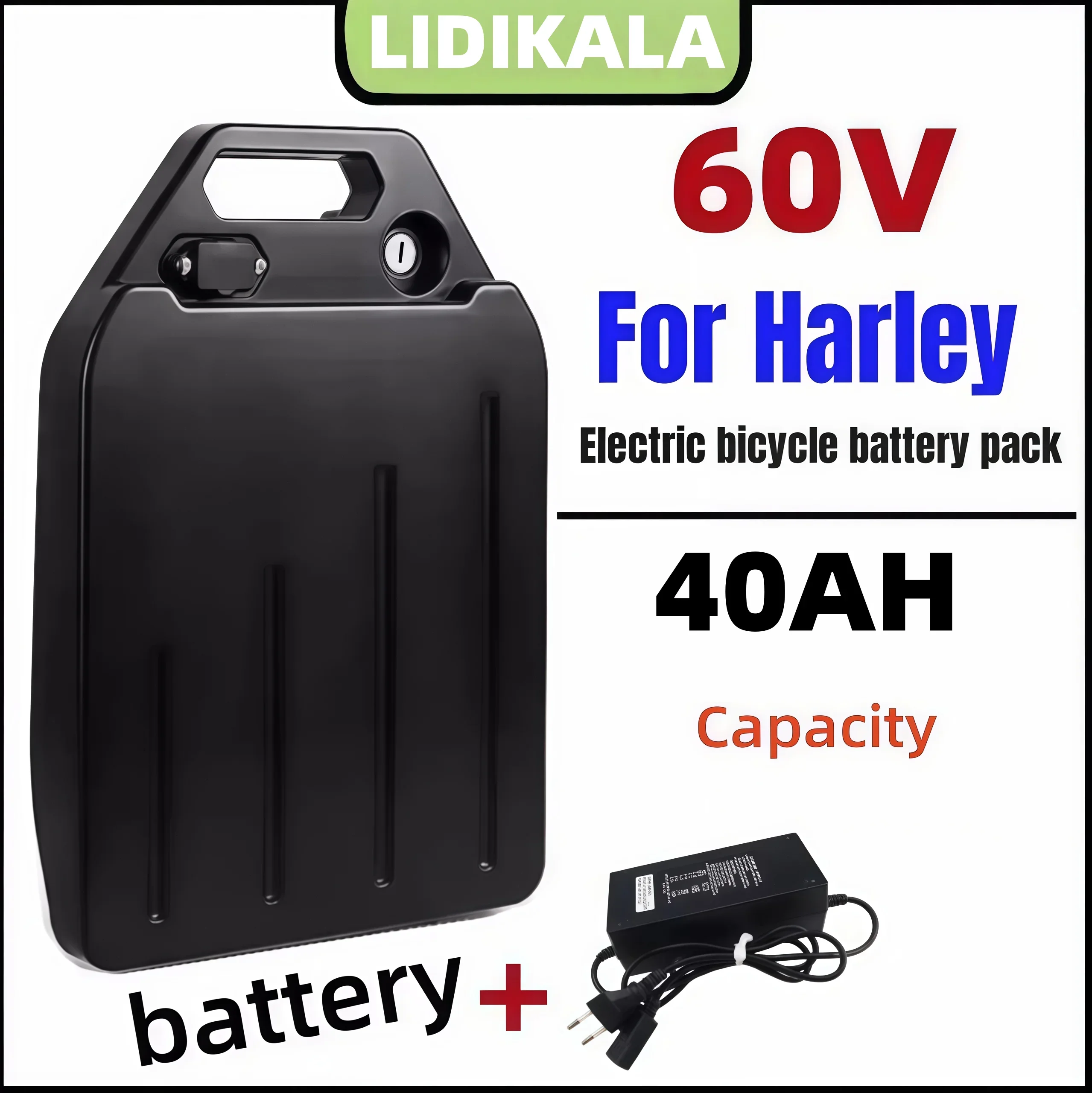 🔥 Original Harley Batterie Citycoco Elektrobatterie 60V 20Ah-40Ah für 1500W Harley Motorrad Wasserdichte Lithium-Batterie 👍