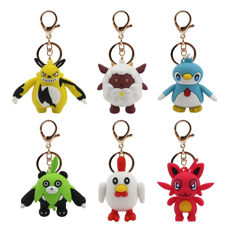 Porte-clés de personnage de dessin animé Palworld pour enfants, pendentif beurre, ours de pluie mignon, porte-clés pour sac à dos garçon, cadeau d'anniversaire