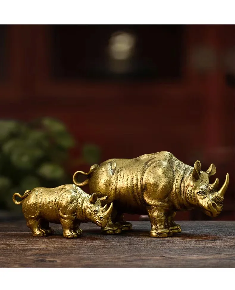 Rhinoceros Statue Resin Crafts Simple Christmas Sculpture Modern Creative Home Decoration Cow Decoration Ornaments Gifts