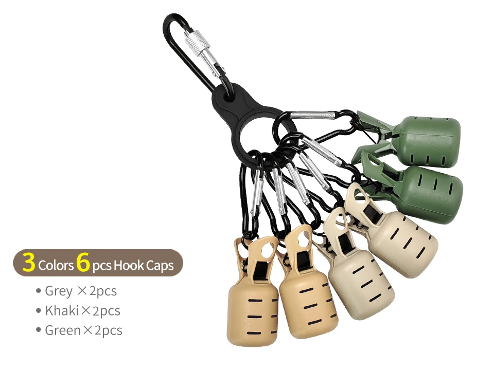 Neue 6 stücke Tintenfisch Jig Köder Schutz Kit Angelhaken Abdeckung Regenschirm Haken Kappen Schutz Angeln Jigs Locken Angeln Zubehör – Detail 8