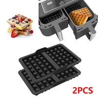 2Pcs Waffle Silicone Baking Pan Mold For Air Fryer Ninja AF500DE SL400EU AF451EU AF400EU AF300EU Airfryers Oven Accessories