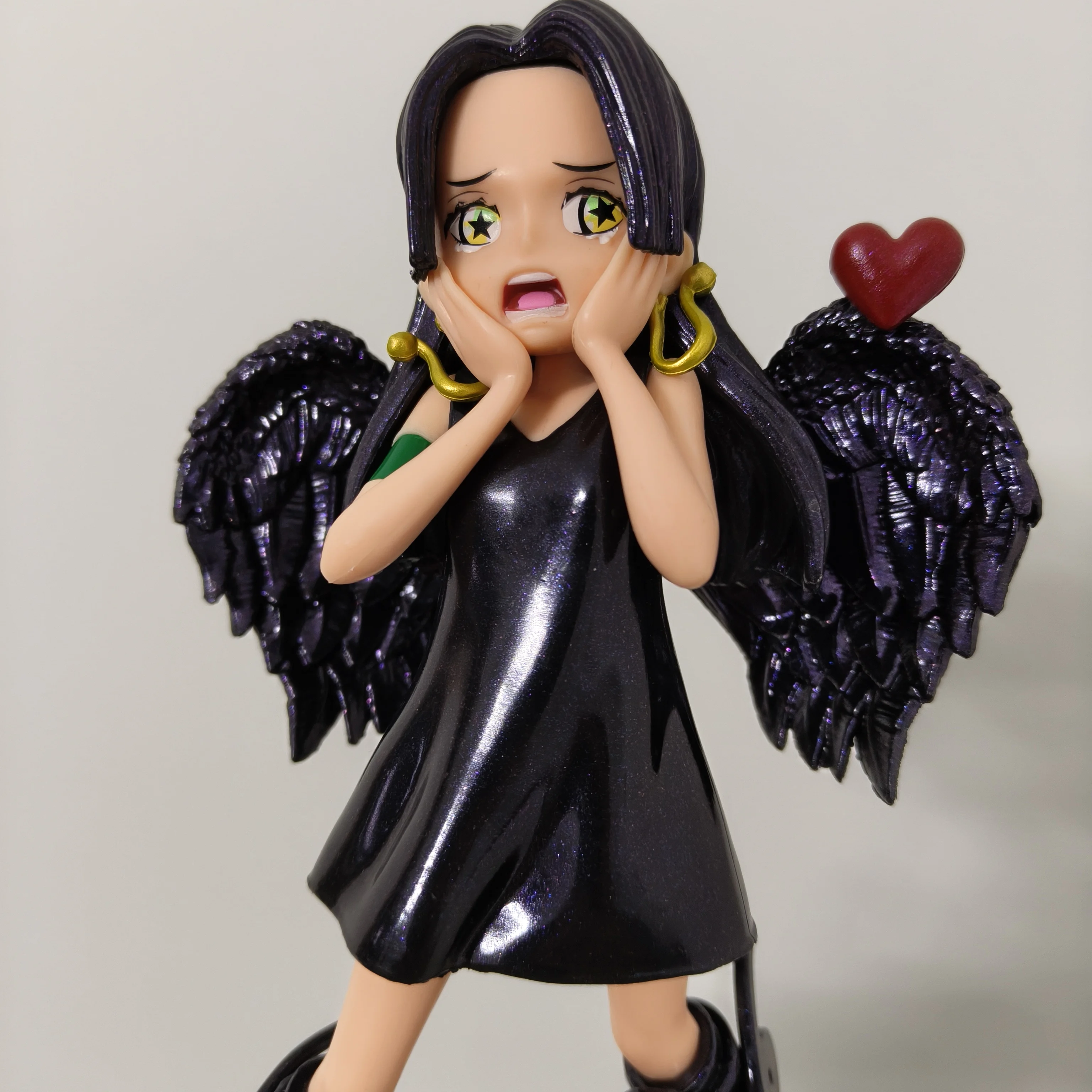 Anime One Piece Figura Boa Hancock Sexy Seraphim Nero Hancock Statua 23 cm PVC statua Collezione Modello Giocattoli Per I Regali Dei Bambini