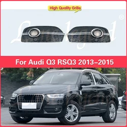 For Audi Q3L Q3 2013-2015 RSQ3 Style Dedicated Standard Black Front Fog Light Fog Llamp Cover Grille Grill Car Styling