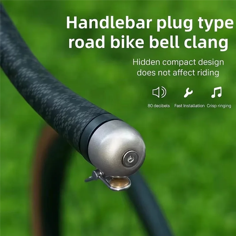 

B48B-Copper Alloy Bicycle Handlebar Bell,Bike Bell 80Db,Clear Loud Sound, High Decibel Ring-Alarm For Road Bikes
