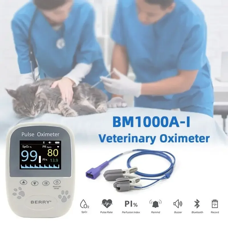 Pet Pulse Oximeter Animal Handheld Vet Cat Dog SpO2 Pulse Rate Health Care