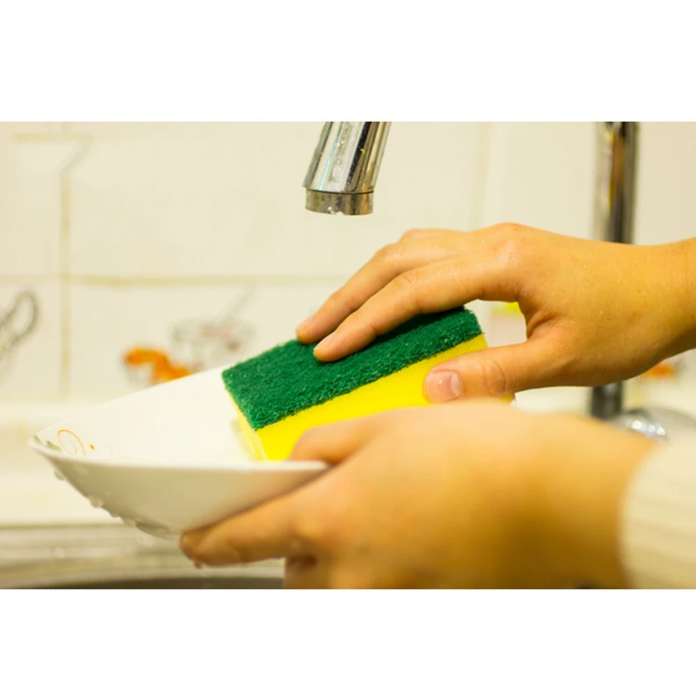 

28pcs Dishwashing Sponge Kitchen Cleaning Scrub Sponge Wash Pot Durable Long Lasting Non Slip For Pot Washing