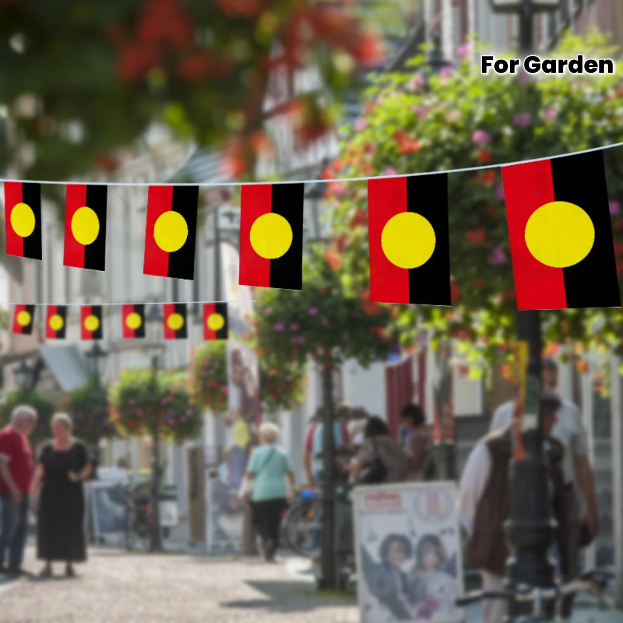 20pcs A String Australian Aborigine String Flags, Indigenous of Australia City Mini Flag Small Banner, for Party Bars Decor
