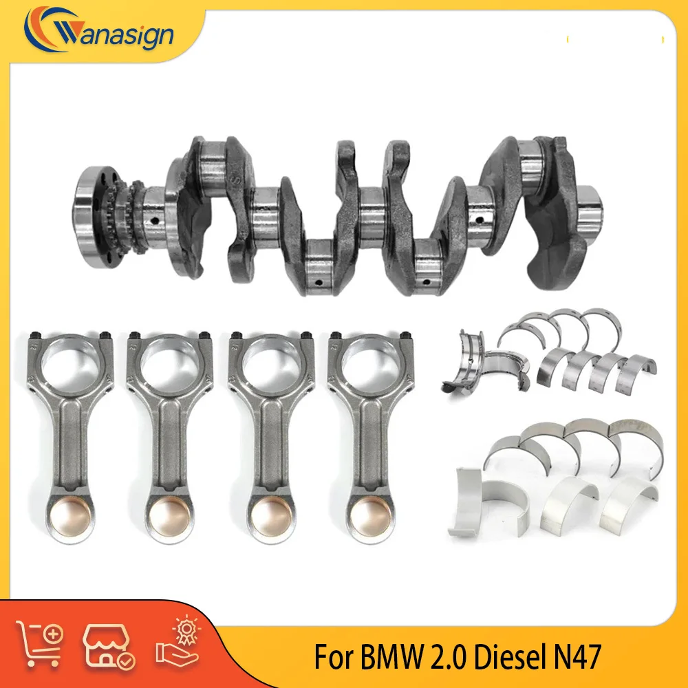 

Engine Parts Rebuild Crankshaft Connecting Rod Main Bearings Set Fit 2.0 L L4 Diesel N47 For BMW 2.0L 11218515071