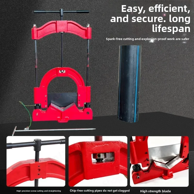 Manual PE Pipe Guillotine Cutter Gas Pipeline Emergency Cutting Tool