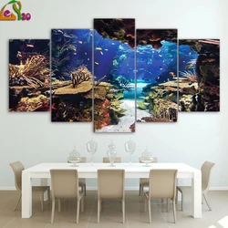 5d Diamond Painting Art Home Decor 5 Panel Sea World Landscape For Living Room Home Decor ation Multi-Picture Diamond ricamo