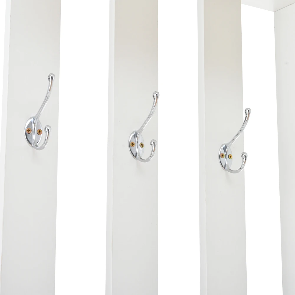 85 * 33,5 * 200 cm kompakter Kleiderschrank, Wohnmöbel-Aufbewahrungsschrank aus gehärtetem Glas, weißer Eingangsschrank, Kleiderschrankständer – Detail 15
