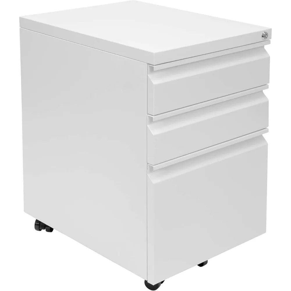 

Шкаф для документов с 3 ящиками и замком на колесах, подставка для хранения документов под столом для домашнего офиса, небольшой рулон без сборки