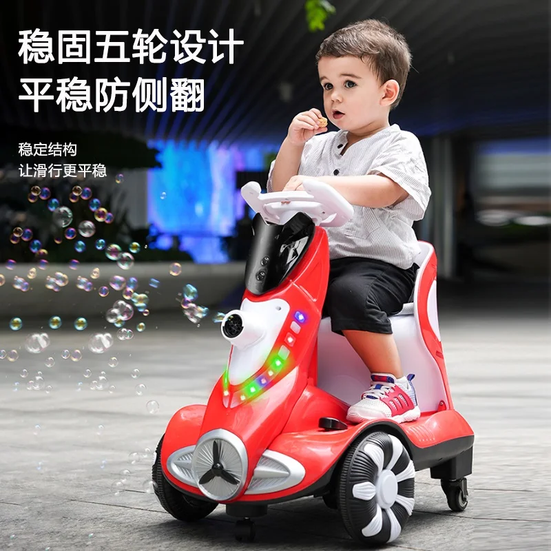 Children\'s electric vehicle charging, can sit with remote control, balance car, baby stroller