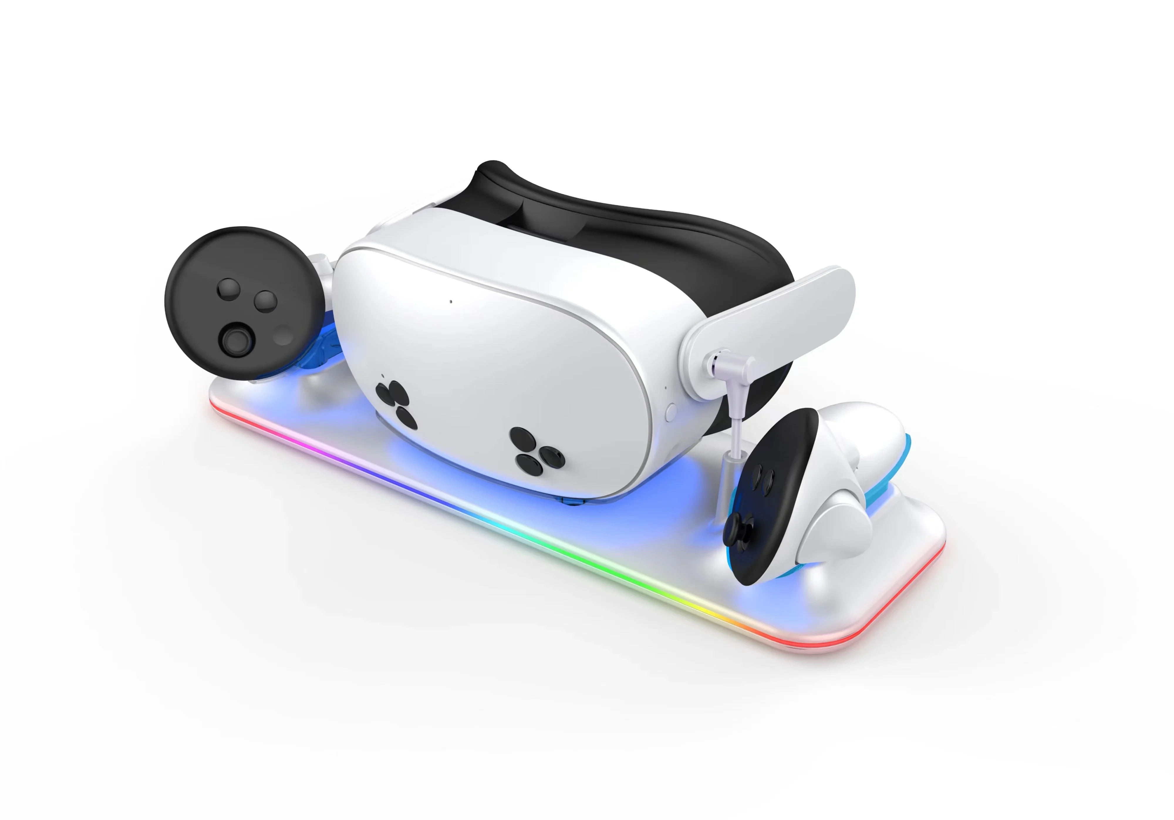 

OQ3-025S Charging Station For Meta Quest 3S VR Helmet Charger Dock Stand Gamepad Charging Bracket LED Light