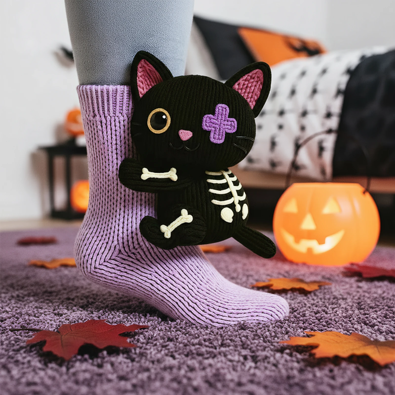 3D Knitted Animal Cute Socks Cozy Fuzzy Thick Warm Plush Kawaii Socks for Women Teens Kids Home Winter Holiday Christmas Gift view 4
