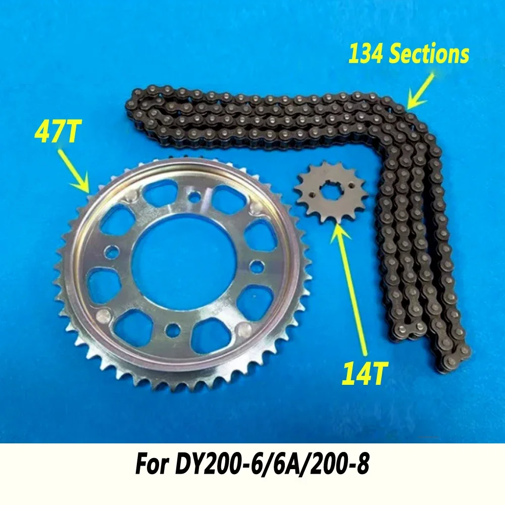 For Dayang TIMO 200 Rally DY200-6/6A Retro Model DY200-8 High Quality Dental Disc Original Chain Size Sprocket Chain Disc Chain