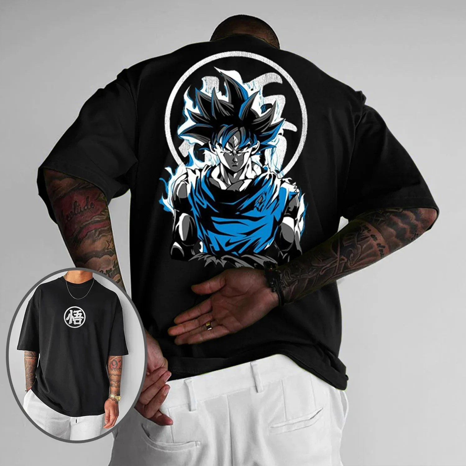 

New Anime Men'S T-Shirt Dragon Ball Z Goku Classic Printed Cotton Short Sleeves Large Size Leisure Fashion Boys Birthday Gifts