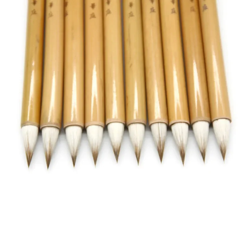 Mixed Woolen Hair Calligraphy Brush Short Chicken Claw Brush Small Regular Script Copying Scriptures Brush Chinese Painting Pen