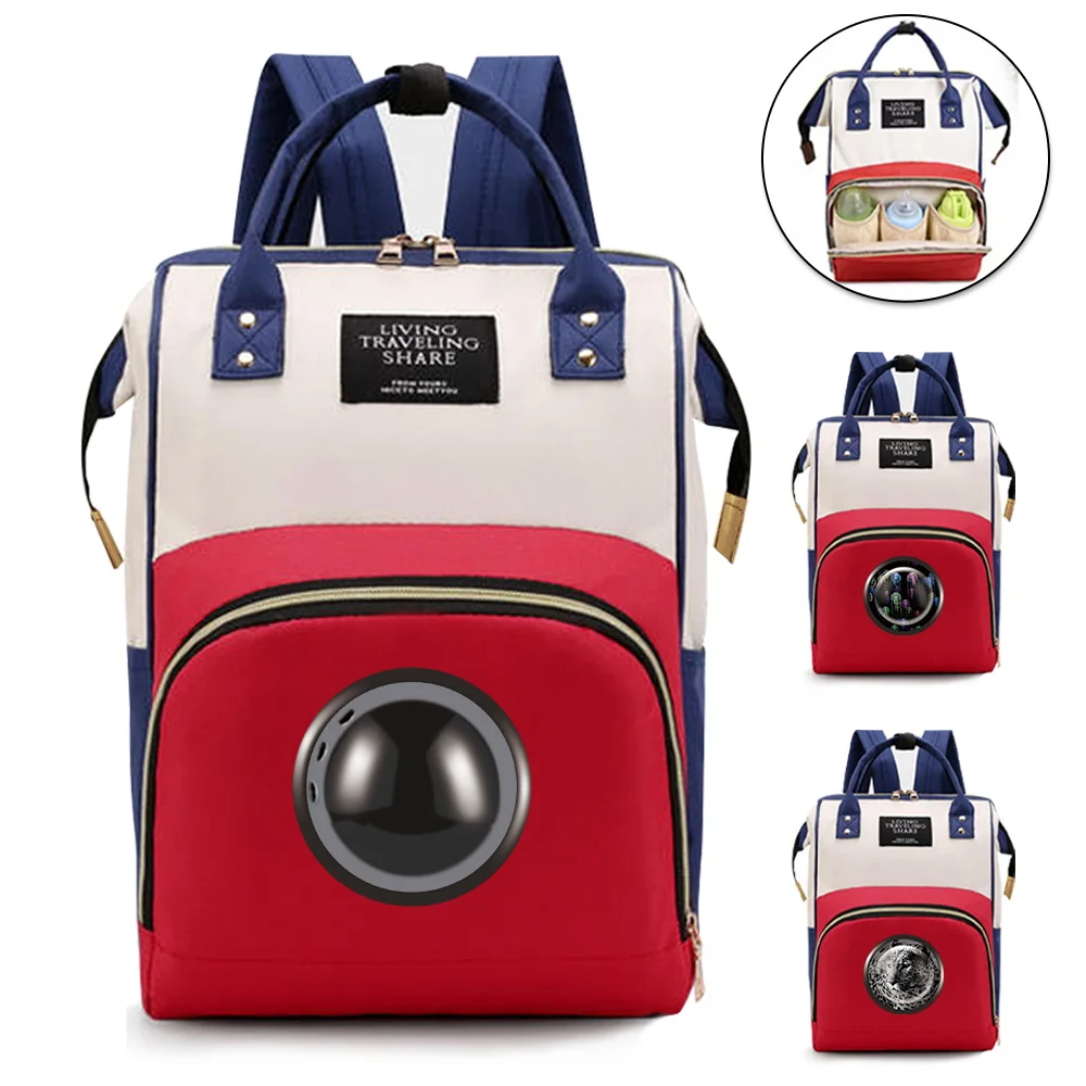 

Mommy Backpack Multifunction Nappy Changing Pouch Window Series Newborn Products Storage Bags with Compartments