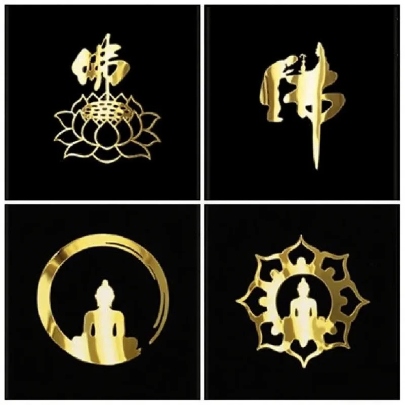5-uds-pegatinas-personalizadas-diy-de-personajes-de-buda-de-estilo-chino-estatuas-de-buda-de-loto-y-pegatinas-de-metal