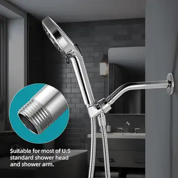 淋浴臂 壁掛式淋浴噴頭 壁掛式固定淋浴噴頭 鍍鉻,霧面黑 10 最佳銷售 淋浴臂 - №4