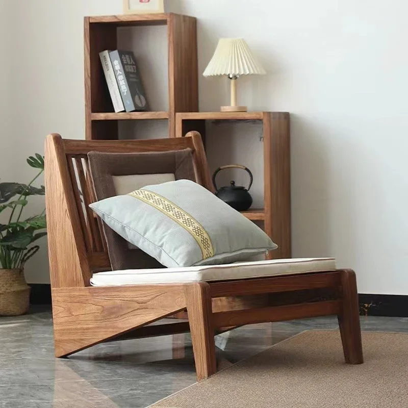 

Customizable New Old Elm Round Dining Chairs Homestay Hotel Leisure Lazy Lounge