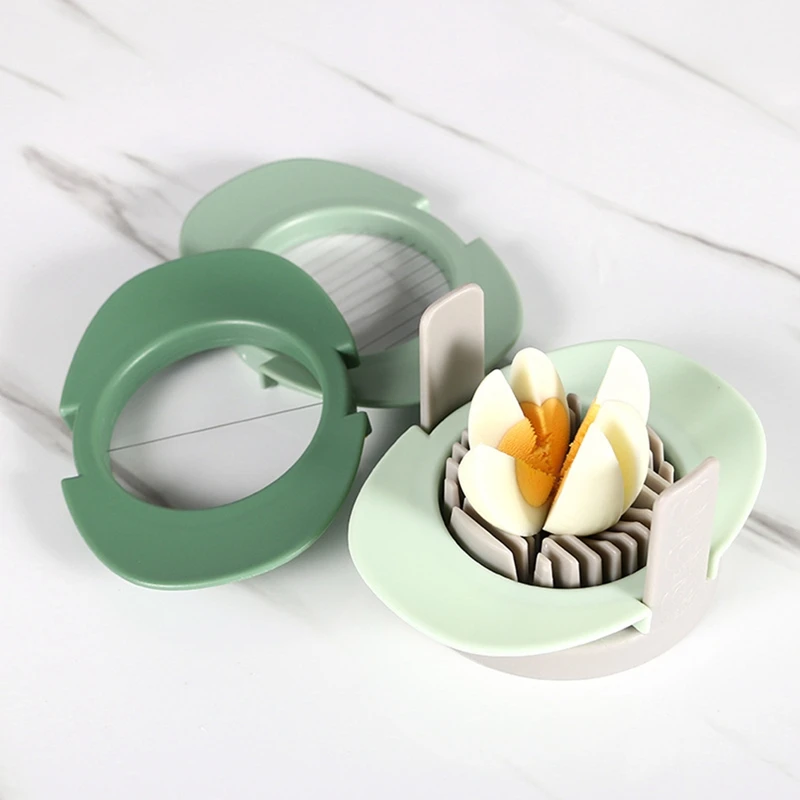 Egg Slicer, 3 In 1 Boiled Egg Cutter, With Stainless Steel Cutting Wires, Cut Eggs Into Thin Slices Wedges