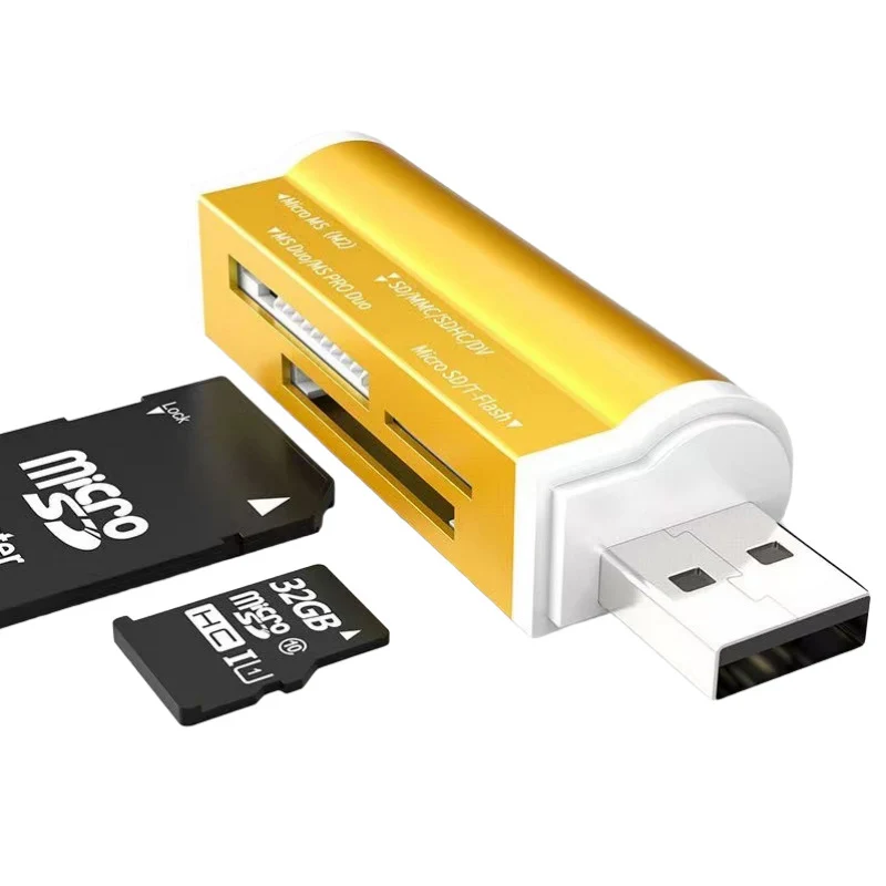 Mini USB 2.0 Card Reader for MS M2 PRO DUO Micro SD/TF SDHC MMC DV Phone Camera Memory Card Writer Extend for Laptop PC Adapter