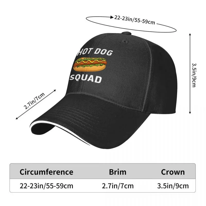 Hot Dog Squad Baseball Cap – Lightweight Adjustable Unisex Hat for Men & Women, Machine Washable