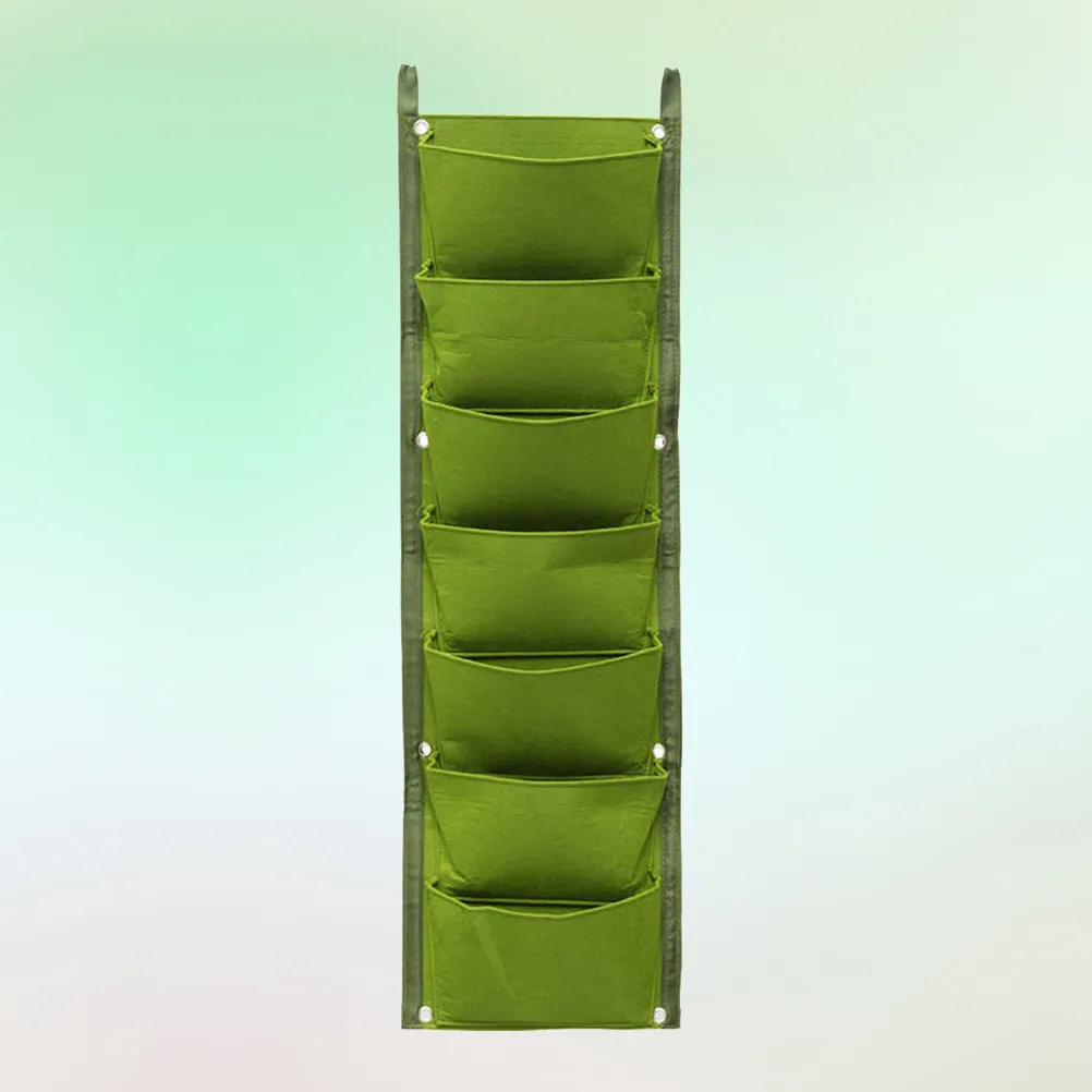 1Pcs Wall-Mounted Plant Nutrition Bag 7-Pocket Non-Woven Vertical Plant Storage Bag for Indoor Outdoor Herb Vegetable Flower