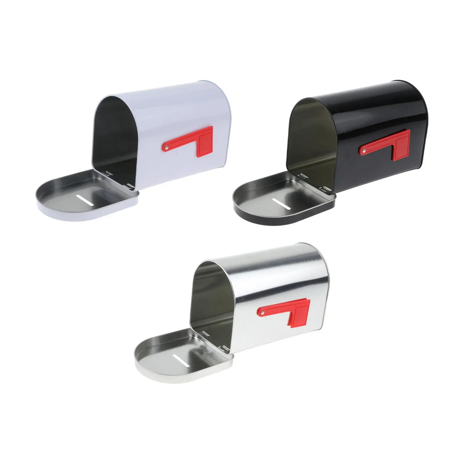 Metal Mailbox Outdoor Wall Mounted Letter Box Waterproof Parcel Organizer for Gate Home Office Christmas