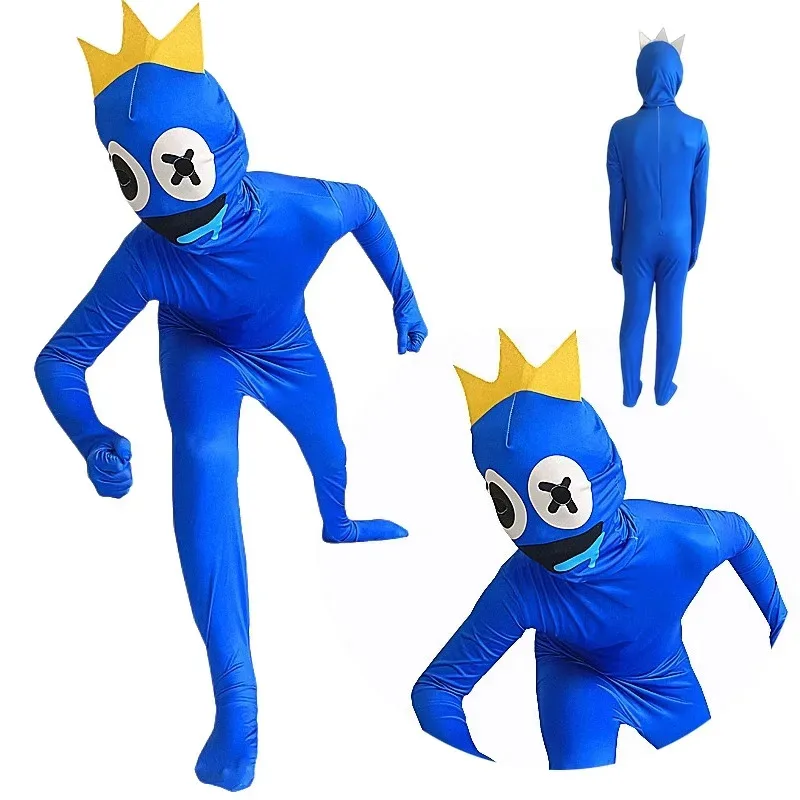 25COSHalloween Garten Of Banban زي للأطفال الأولاد الأزرق الوحش ويكي تأثيري لعبة الرعب بذلة كرنفال حفلة عيد ميلاد زي