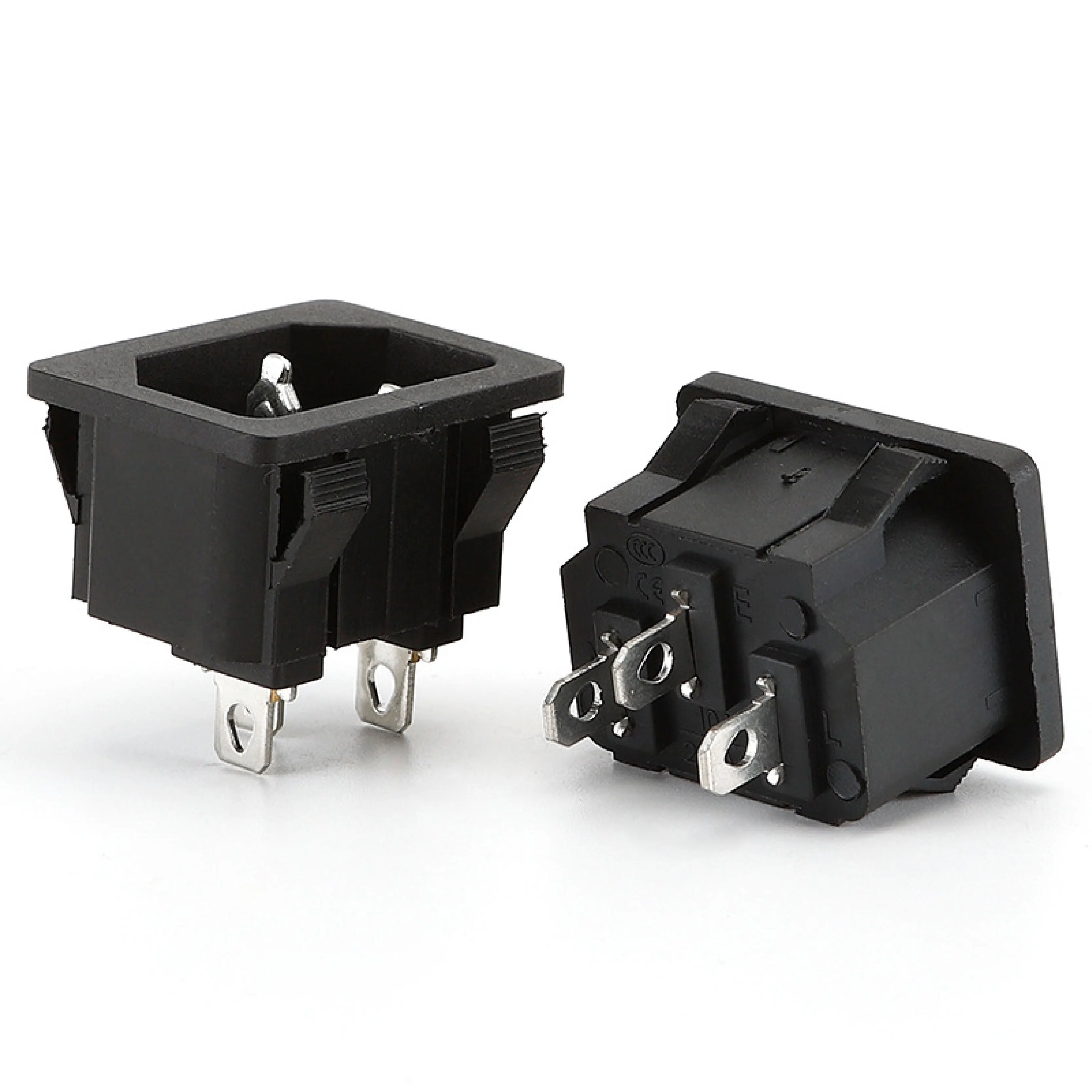 IEC320 C13 Electrical AC-05 Socket 3 Pin 250V 10A Fuse Female Male Inlet Plug Connector Socket Mount