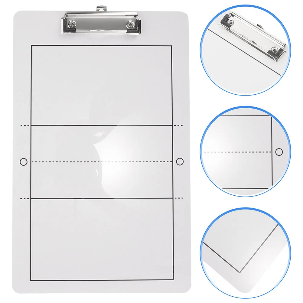 

2pcs Volleyball Coaching Board Lightweight Portable Reusable Writing Board For Erasable Sports Clipboard Pvc
