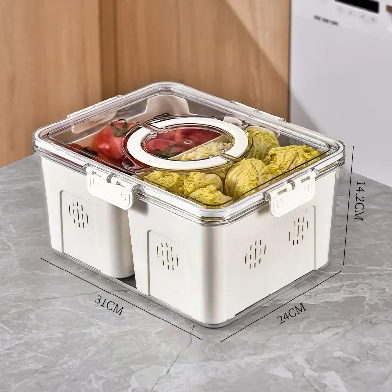 8 Compartments Divided Serving Tray with Lid Veggie Tray Portable Snack Box Food Container for Biscuits, Candy, Fruits, Nuts