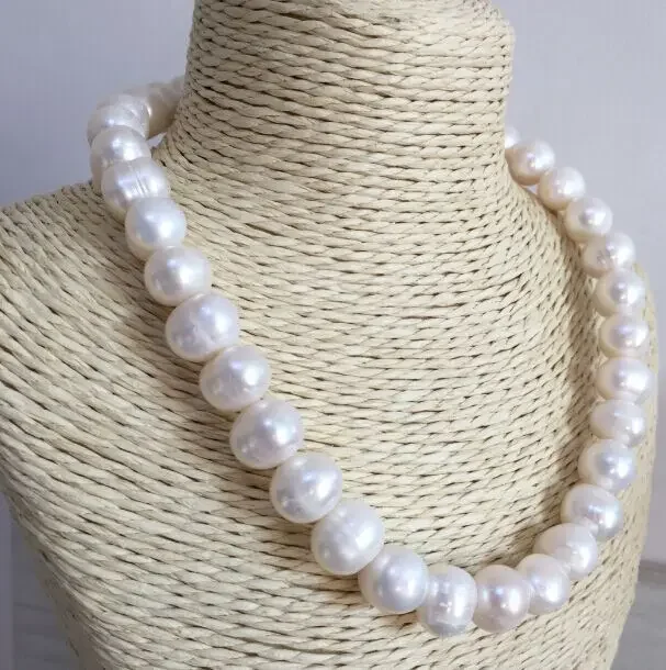 single strand 10-11mm baroque south sea white pearl necklace 18inch