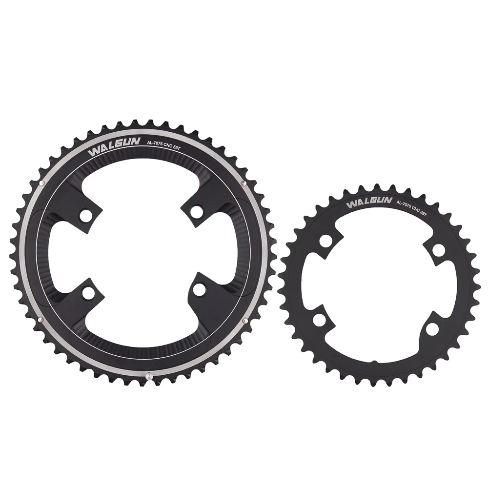 WALGUN Road Bike Chainring Bicycle Chain Ring Double Chain ring Wheel 34-50T 36-52T 39-53T 4 Bolts R7000 R8000 Bike Accessories