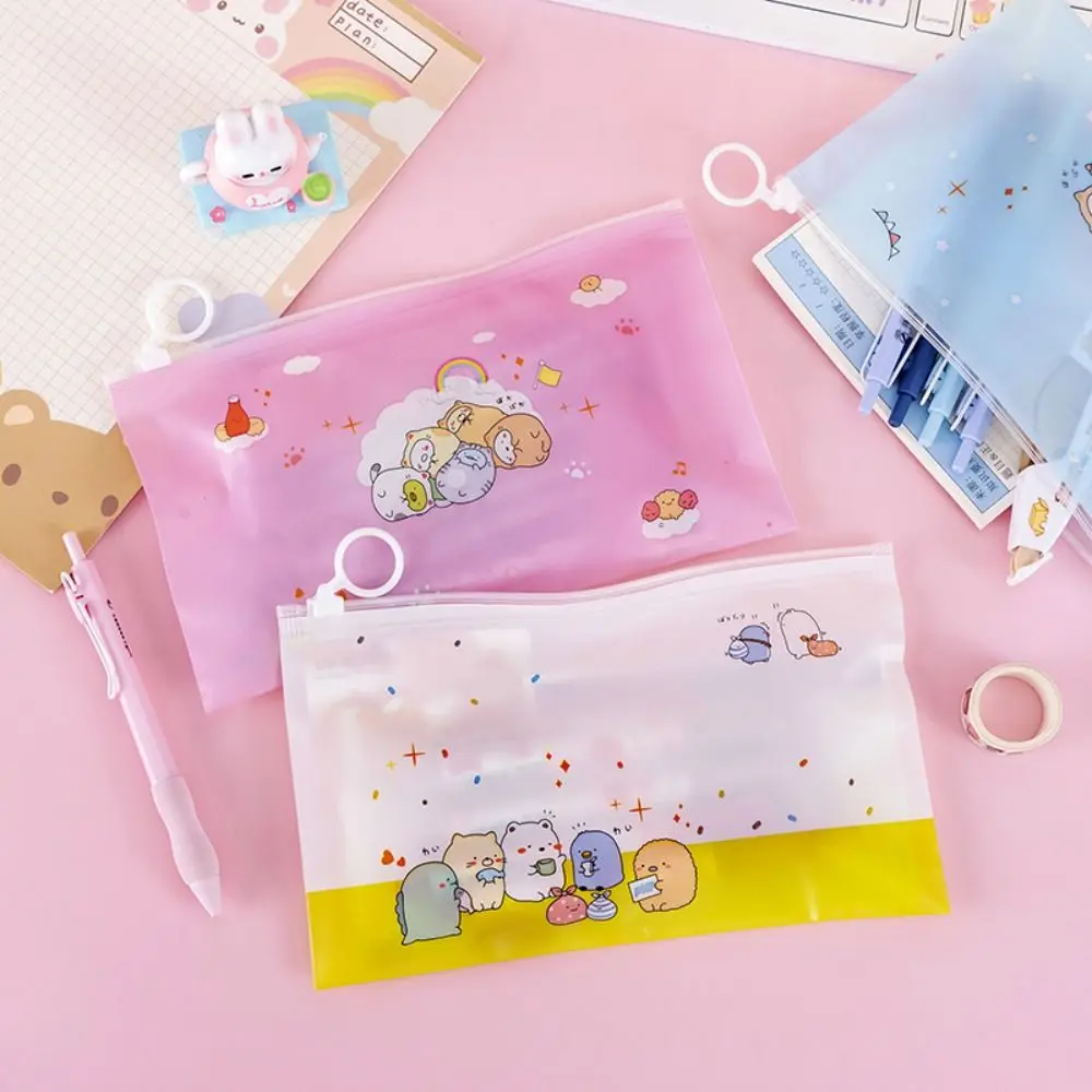 Information Bag Large Capacity Pvc Zipper Pouch Zipper Type Waterproof File Bag Portable Cartoon Document Bag Student