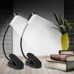 LED Reading Light  Useful Flexible Hose Design Lightweight  Book Lover Students Clip Lamp LED Light Home Supplies