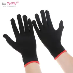 1 par de guantes de peluquería Anti-caliente para plancha plana, resistentes al calor, alisado y rizado, guante de estilismo para el hogar