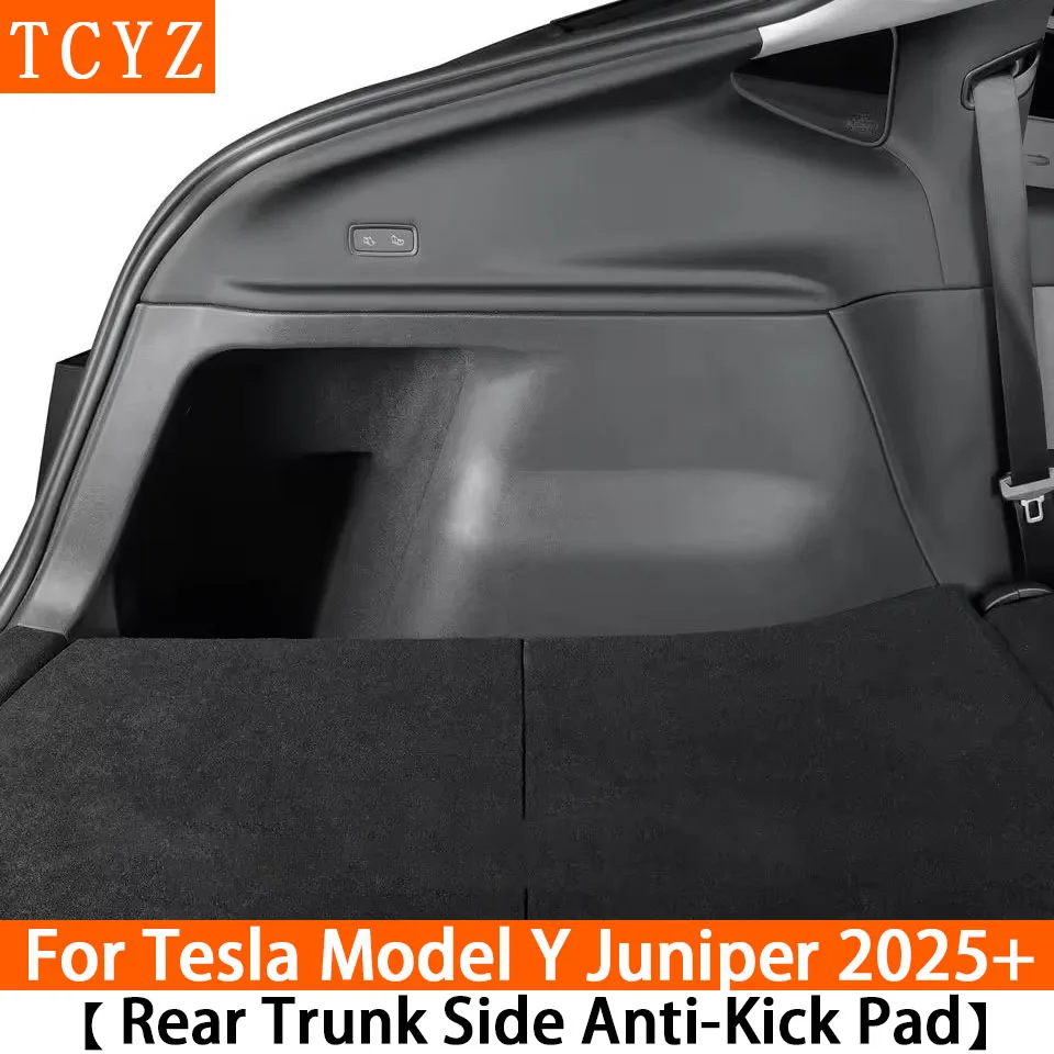 

Для Tesla Model Y Launch 2025 Juniper задняя боковая противоударная накладка на багажник с полным покрытием, комплект защиты автомобиля, 4 шт., черная