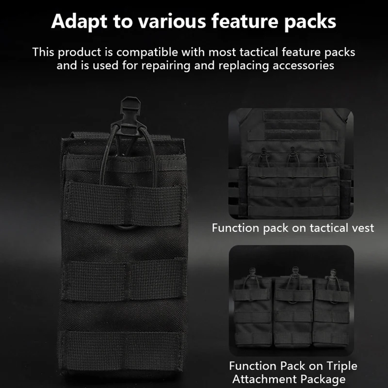 Tactical Magazine Elastic Shock Cord Retainer And Pull Tab Fast Draw Elastic Retention Straps For Open Top Mag Pouch Vest