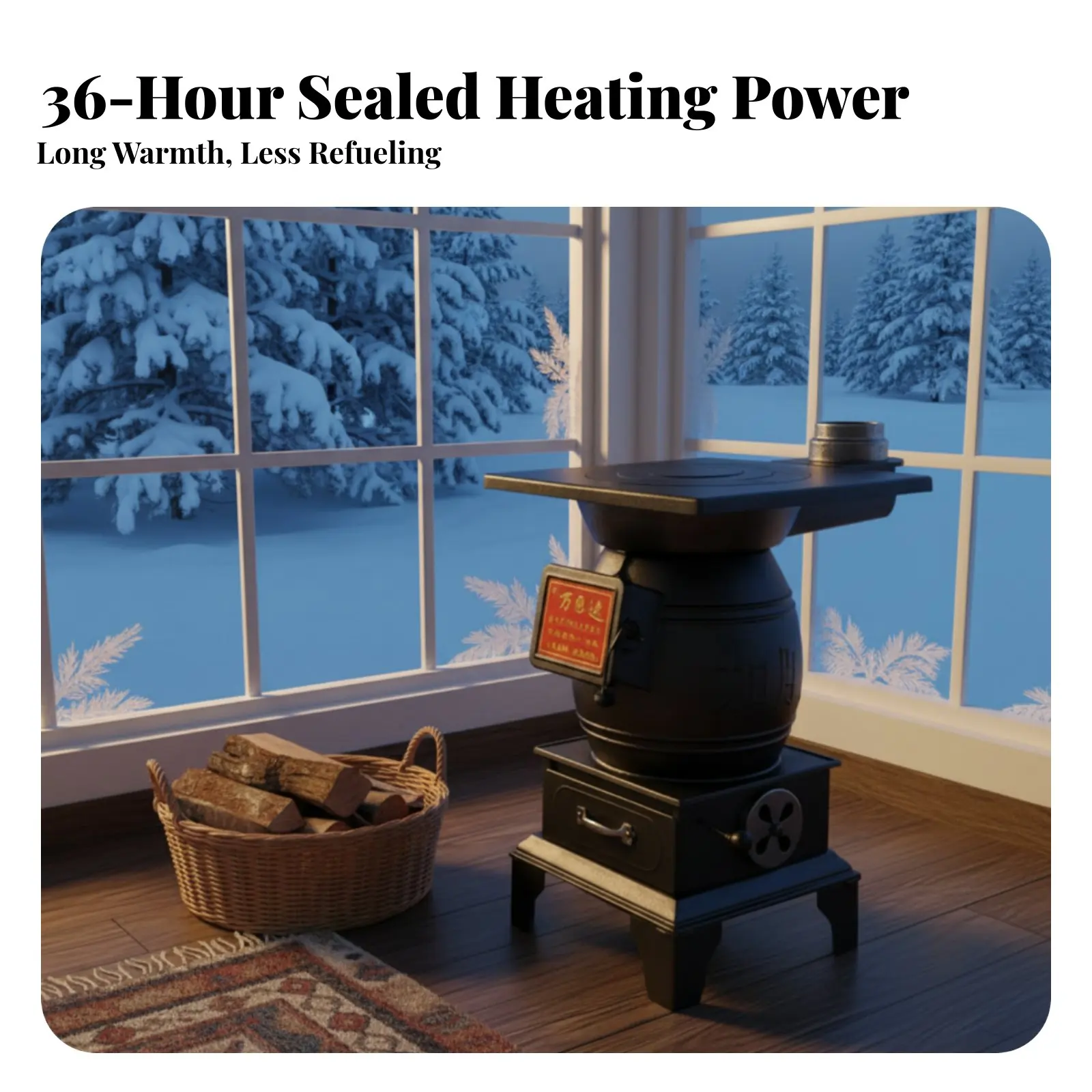 

Чугунный камин для помещений, дровяная печь, бездымный обогреватель, для отопления загородного дома, утолщенная конструкция