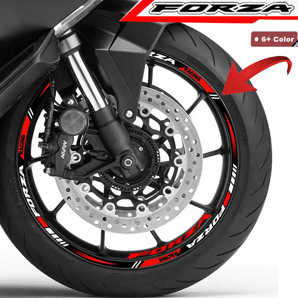 

For Honda Forza Wheel Stickers Motorcycle Accessories Protector Decals Forza125 Forza250 Forza300 Forza350 125 250 300 350 2023