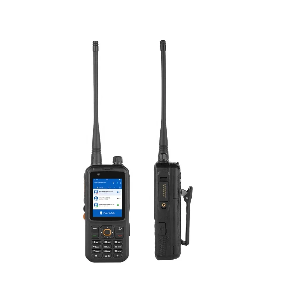 Inrico T368 front and rear cameras design support 4g wifi gps sos button fireman walkie talkie